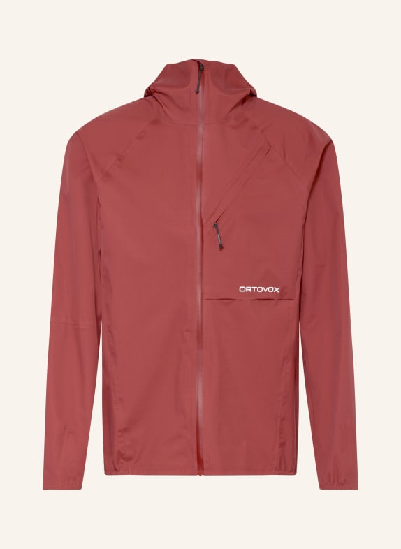 ORTOVOX Hardshell-jas TRACE 2.5L DONKERROOD