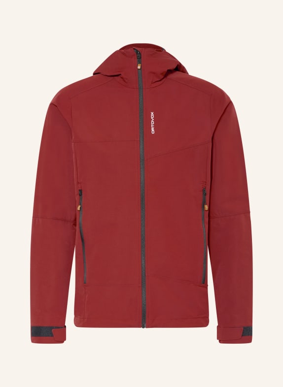 ORTOVOX Softshelljas SECEDA DONKERROOD