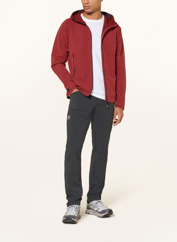 ORTOVOX Softshelljas SECEDA DONKERROOD