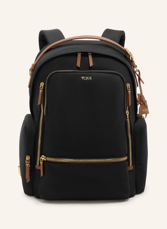 TUMI Sac à dos VOYAGEUR CELINA avec compartiment pour ordinateur portable NOIR / OR / MARRON