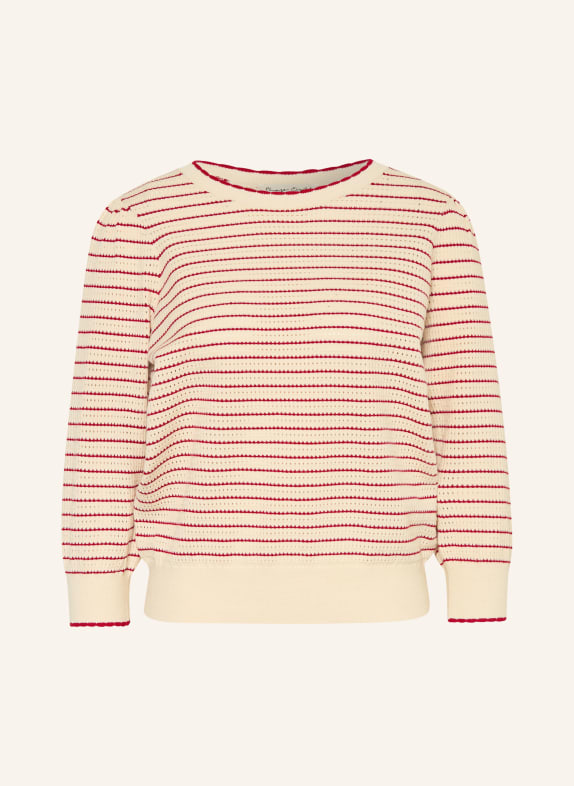 Phase Eight ANGEL Sweater with 3/4-Length Sleeves ECRU / RED