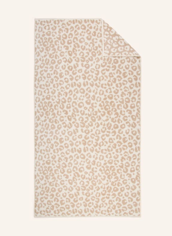 Cawö Douchehanddoek TWO-TONE LEO CRÈME / BEIGE
