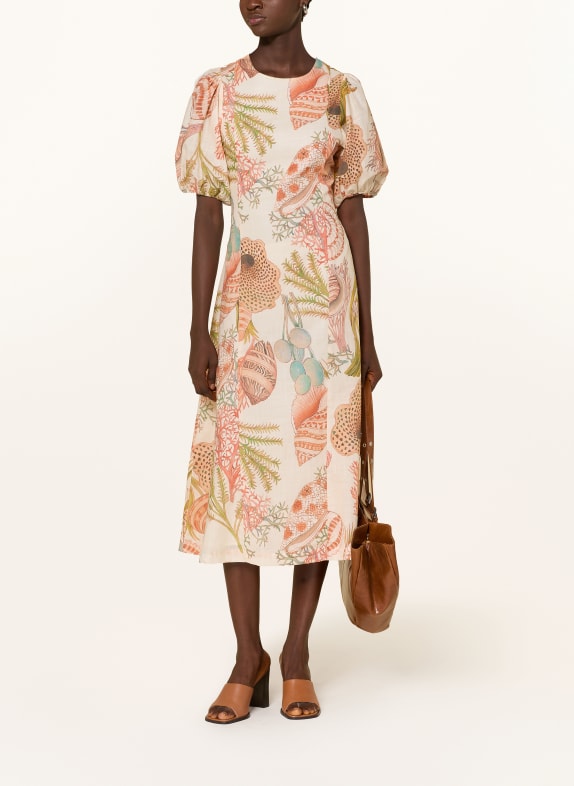 Rich & Royal dress CREAM / LIGHT RED / LIGHT ORANGE