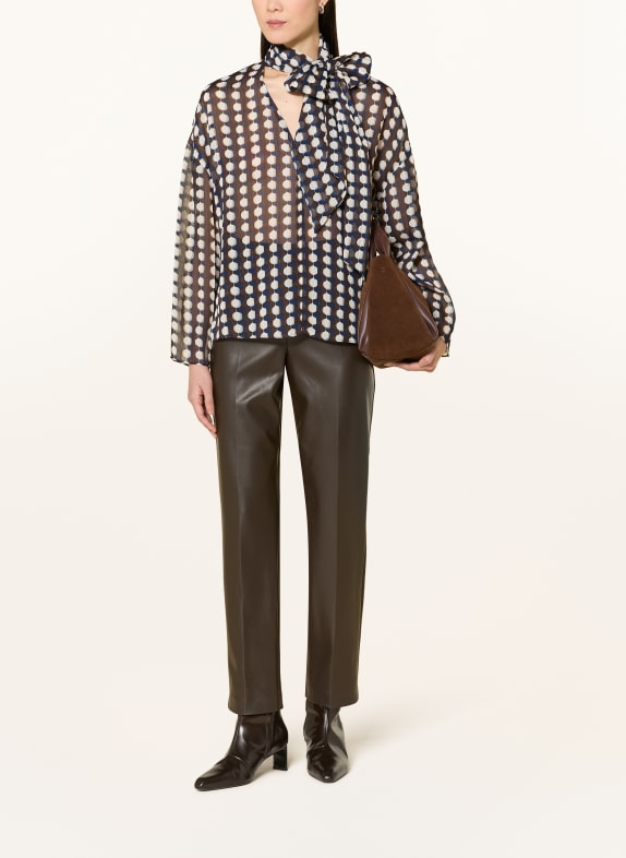Joseph Ribkoff overhemdblouse DONKERBLAUW / CAMEL / ECRU