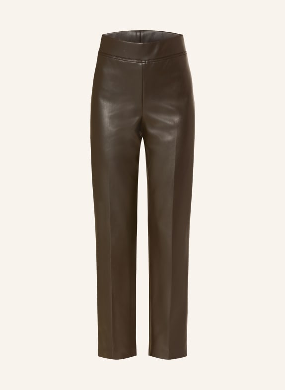 Joseph Ribkoff Hose in Lederoptik DUNKELBRAUN