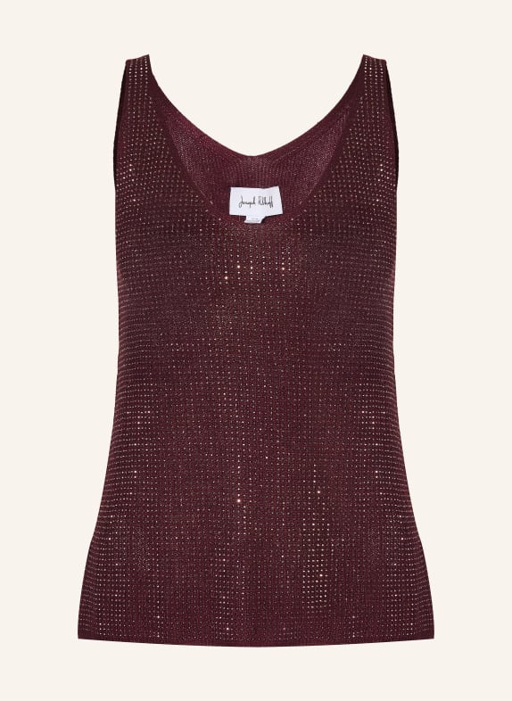 Joseph Ribkoff Stricktop mit Schmucksteinen DUNKELLILA