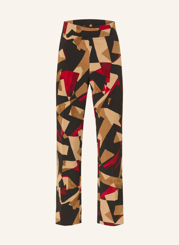 Joseph Ribkoff pantalon en jersey NOIR / BEIGE / ROUGE FONCÉ