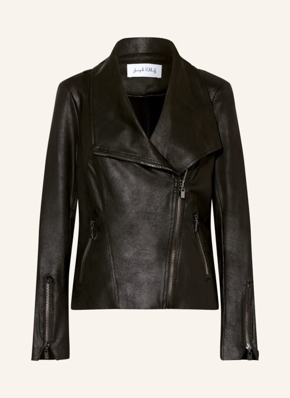Joseph Ribkoff Leather-look jacket BLACK