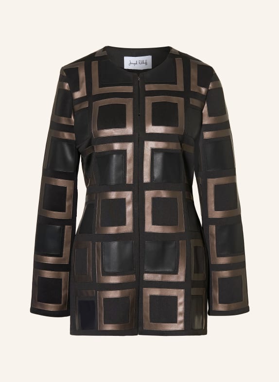 Joseph Ribkoff Jacke in Lederoptik SCHWARZ / DUNKELBRAUN / DUNKELGRAU