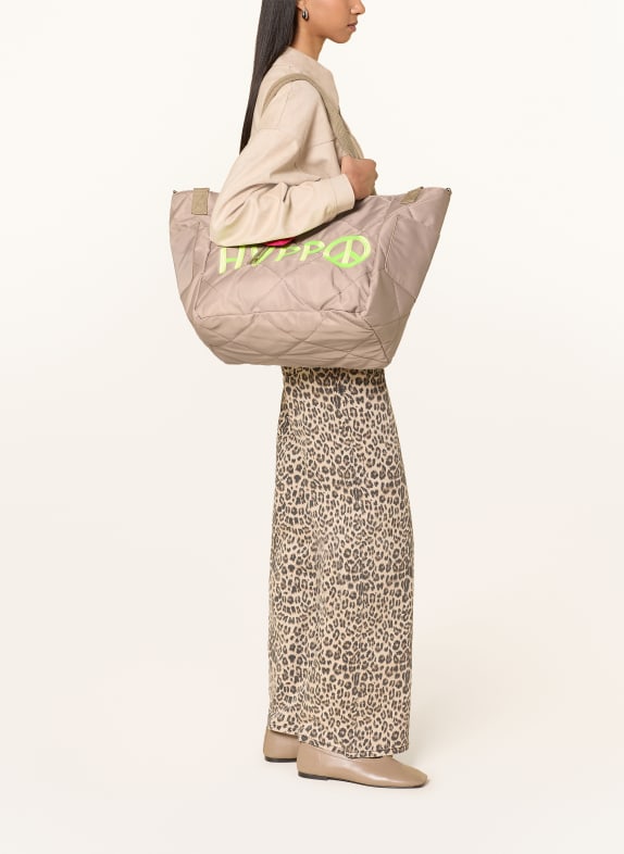 miss goodlife Shopper TAUPE / NEONGRÜN