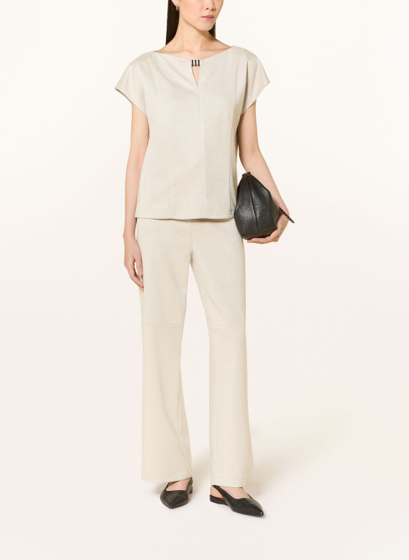 Joseph Ribkoff Blusenshirt in Lederoptik ECRU