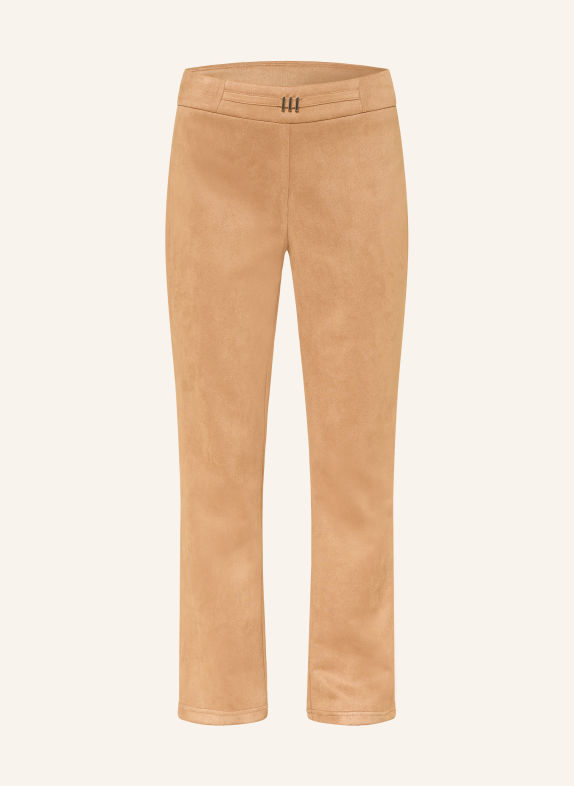 Joseph Ribkoff Broek in leerlook BEIGE