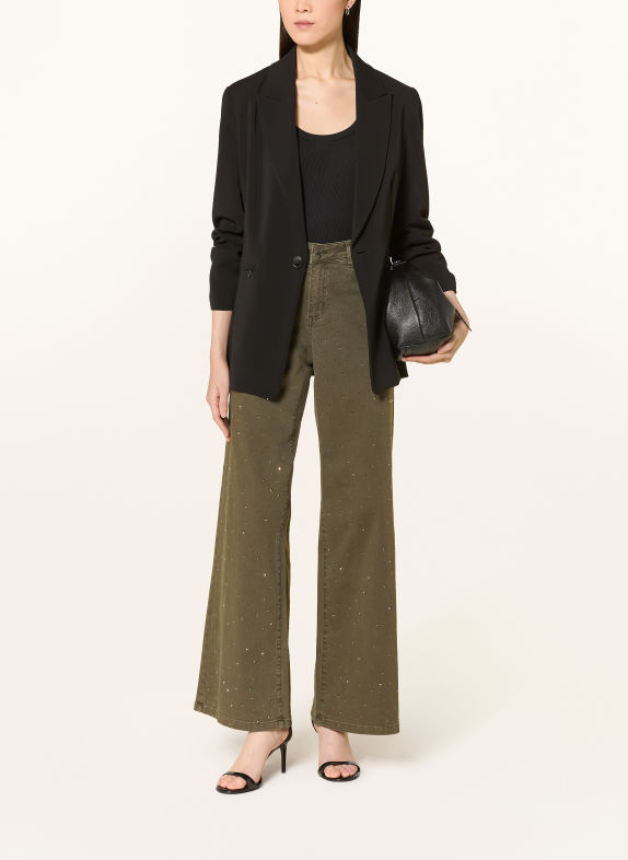 Joseph Ribkoff Jeans med vid ben och strass 3380 AVOCADO
