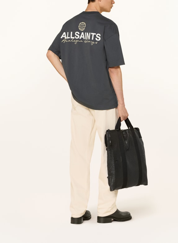 ALLSAINTS T-shirt EMBLEM DONKERGRIJS / ECRU