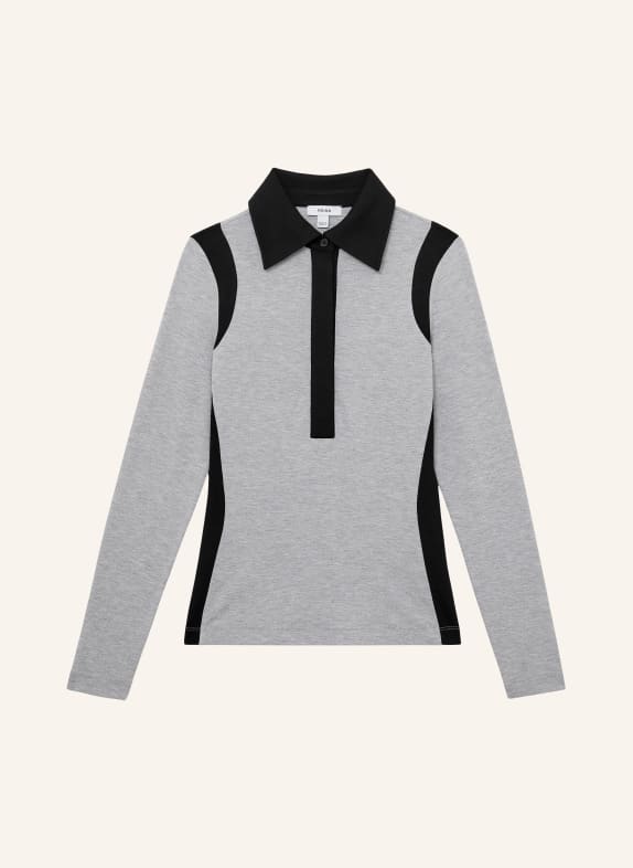 REISS DENISE jersey polo shirt GRAY / BLACK