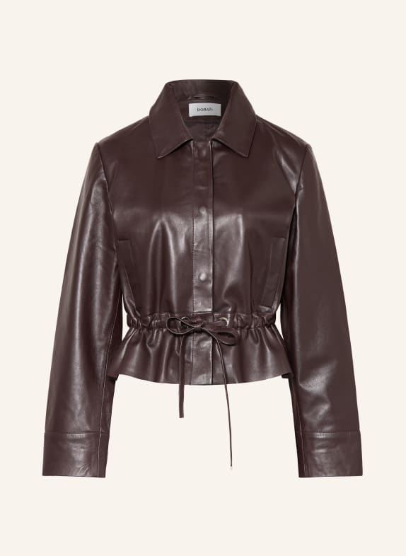 ba&sh Lederjacke MANITA BRAUN