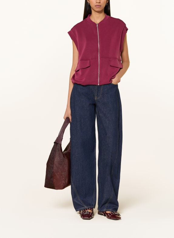 Y.A.S. Sweatweste DUNKELROT