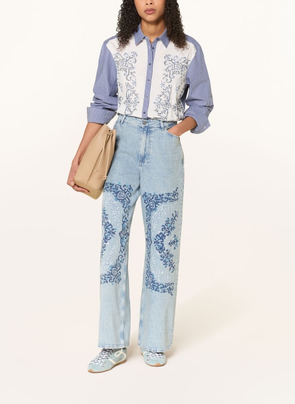 CLAUDIE PIERLOT Wide Leg Jeans K007 DUAL-COLOR