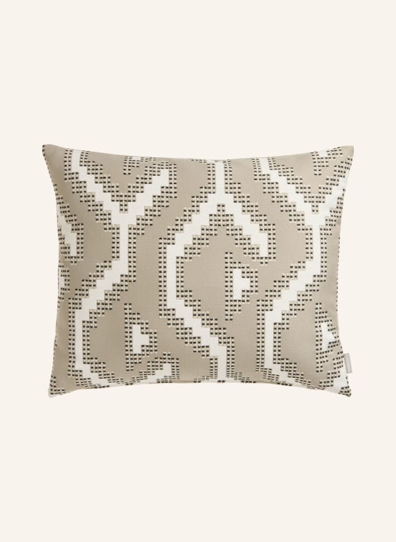 ROHLEDER Sierkussen MÄANDER met verenvulling TAUPE / CRÈME / ZWART