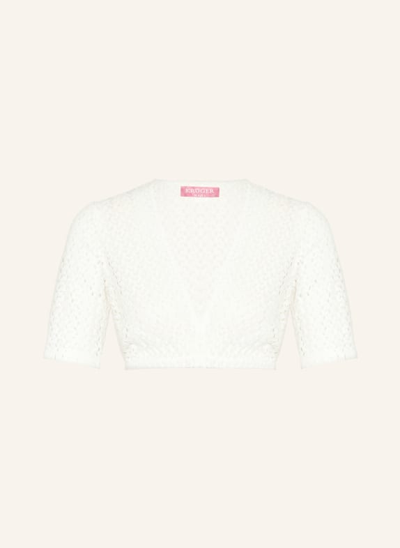 KRÜGER Lace dirndl blouse WHITE