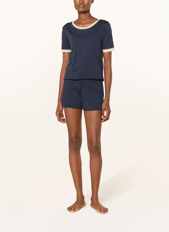 HANRO Shorty-pyjama LAURA DONKERBLAUW / BEIGE