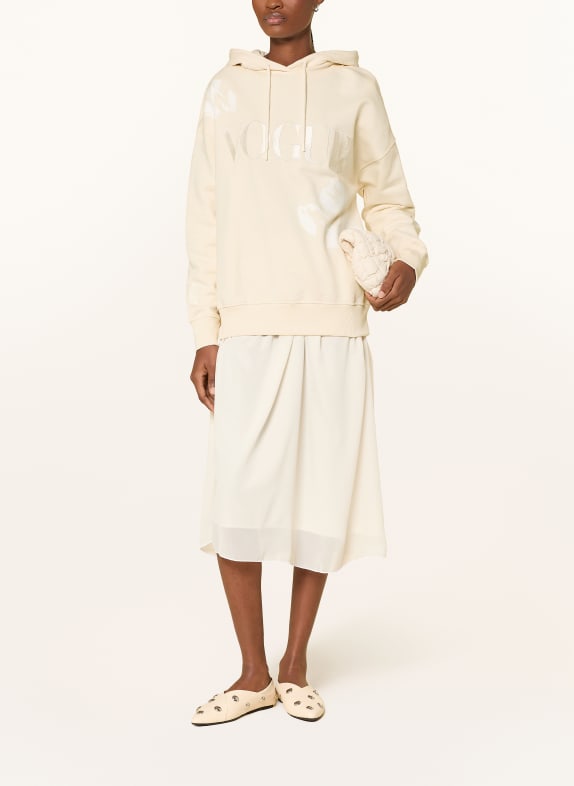 VOGUE COLLECTION Dress in a mix of materials CREAM