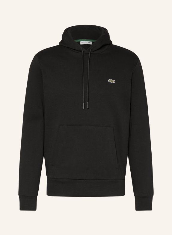 LACOSTE Bluza z kapturem CZARNY