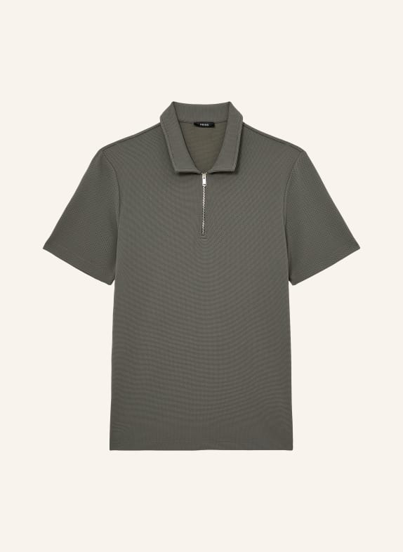 REISS Strick-Poloshirt FORNO GRAU