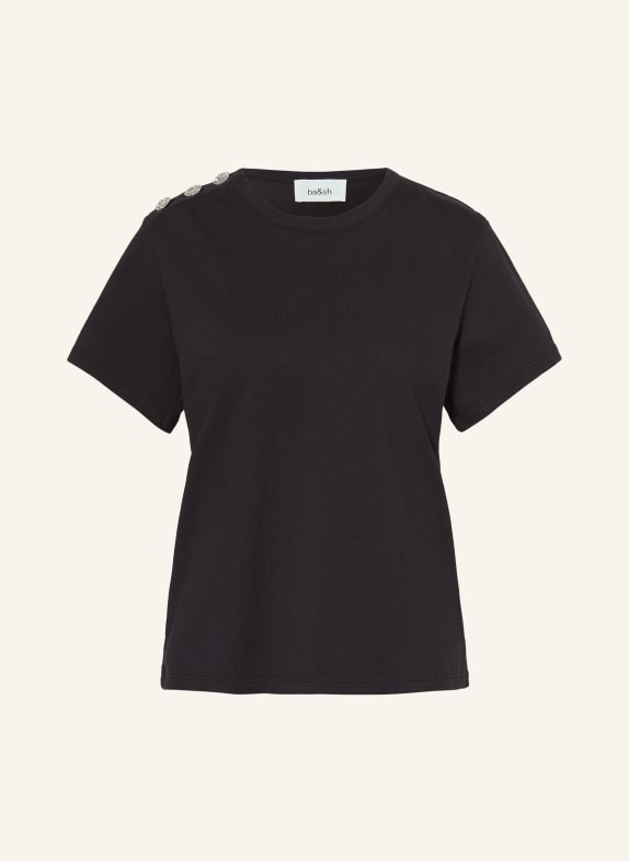 ba&sh T-Shirt ELMER mit Schmucksteinen SCHWARZ