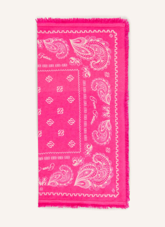 FROM FUTURE Cashmere-Tuch PINK / WEISS