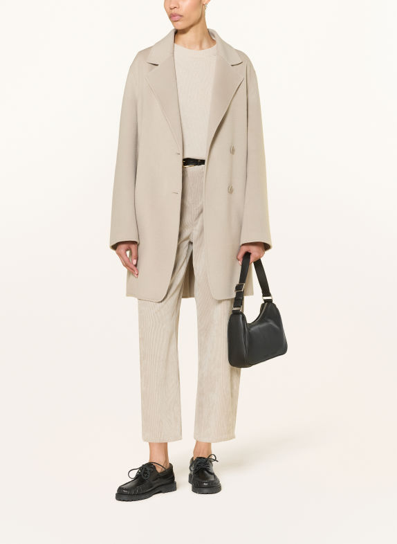 DRYKORN Manteau en laine RYTON MARRON CLAIR