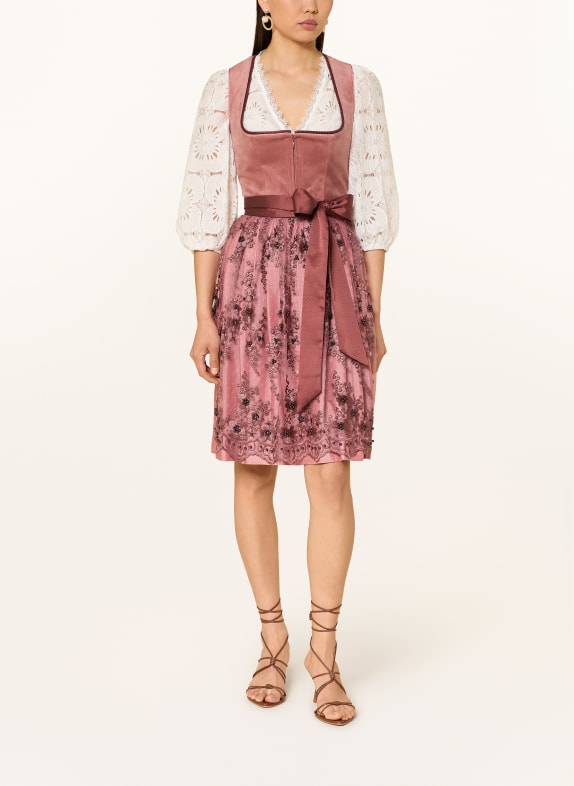 KRÜGER Dirndl-blouse van opengewerkte kant WIT