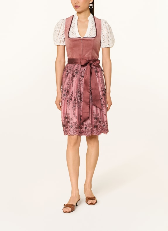 KRÜGER Dirndl-blouse van opengewerkte kant WIT