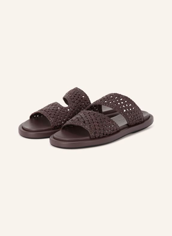 POEVE Slippers DELPHINE MARRON FONCÉ