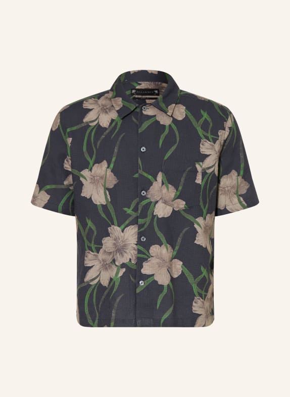 ALLSAINTS Chemise à manches courtes CLIMBER Boxy Fit BLEU FONCÉ / GRIS / VERT