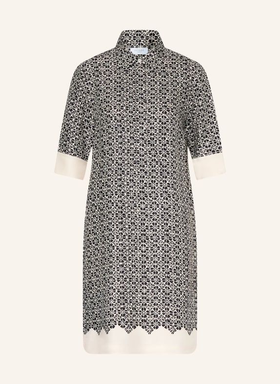 HOBBS Sukienka koszulowa MARCIELLA z satyny CZARNY / ECRU