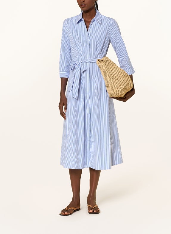 HOBBS Hemdblusenkleid JANE DUNKELBLAU / WEISS