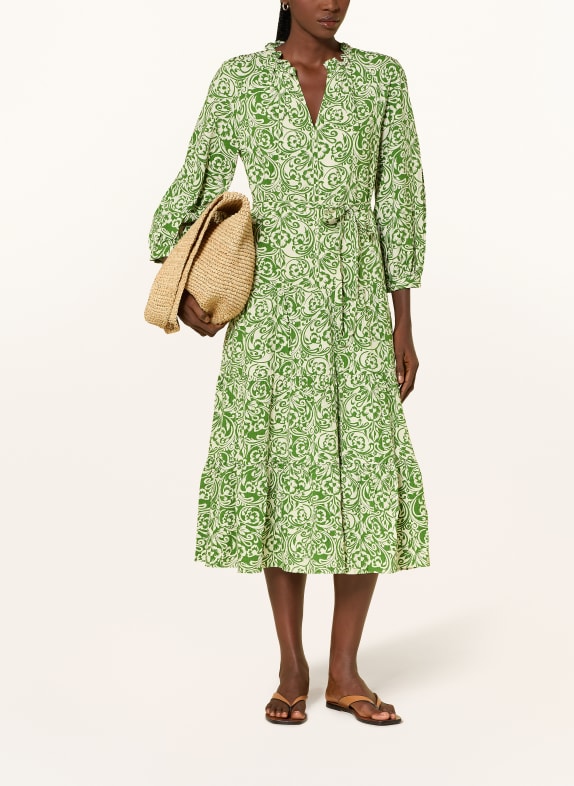 HOBBS Kleid AMARIS GRÜN / WEISS