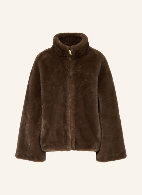 lilienfels Kunstfell-Jacke zum Wenden DUNKELBRAUN