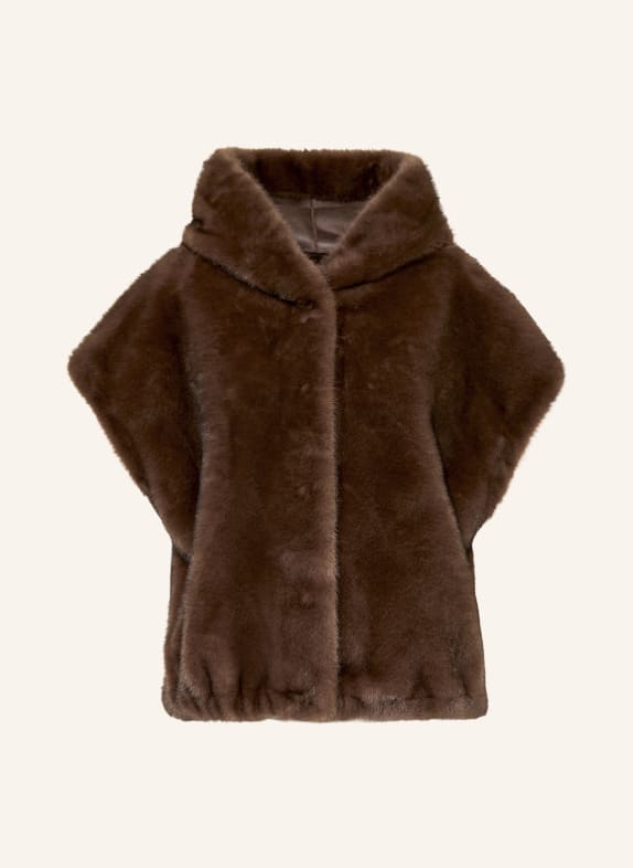 lilienfels Reversible faux fur vest DARK BROWN