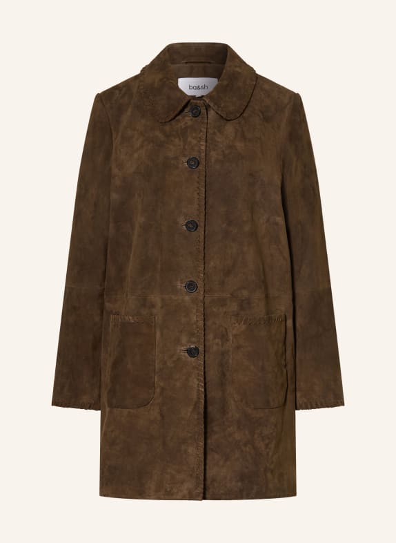 ba&sh Ledermantel MAENA DUNKELBRAUN