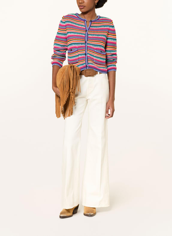 ba&sh Cardigan FANNY ROZ / GALBEN / ALBASTRU