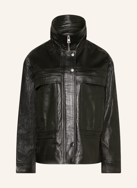 ba&sh Lederjacke KASSIA SCHWARZ