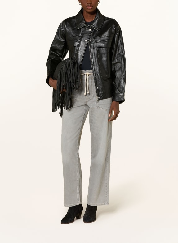 ba&sh Lederjacke KASSIA SCHWARZ