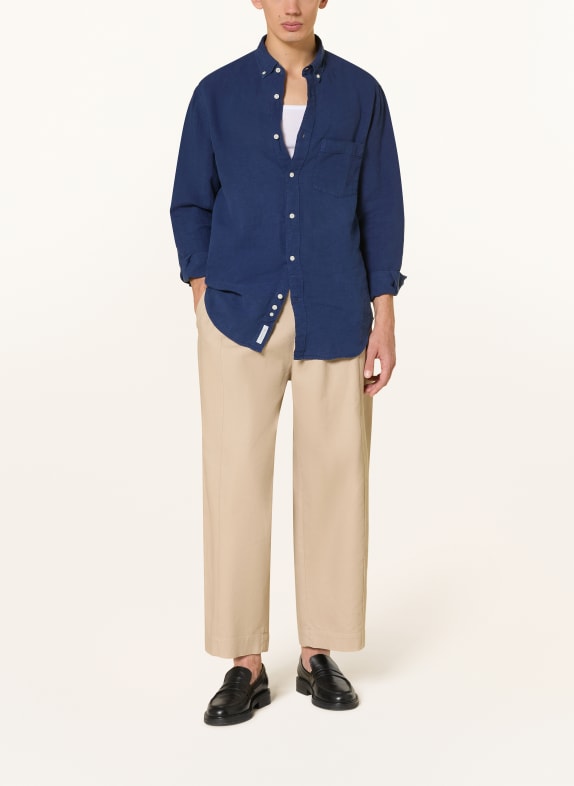 ARKET Linnen overhemd BALMAR  Relaxed Fit BLAUW