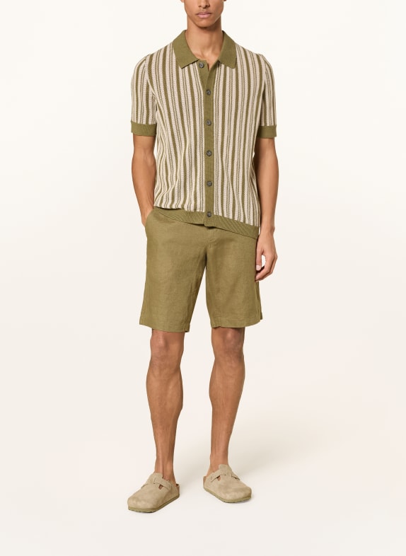 Marc O'Polo Bluzka z dzianiny Regular Fit OLIWKOWY / KREMOWY