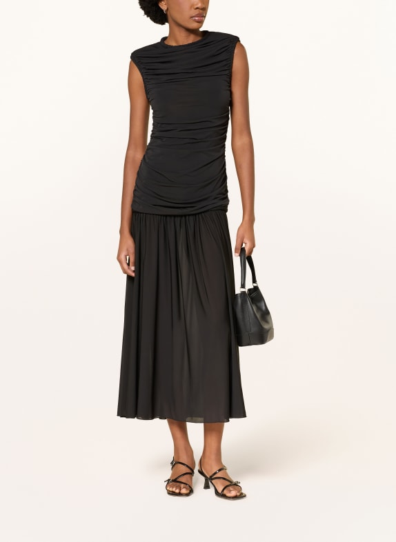 SANDRO Jerseykleid SCHWARZ