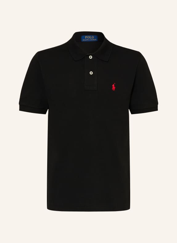 POLO RALPH LAUREN Piqué Polo Shirt, Classic Fit BLACK