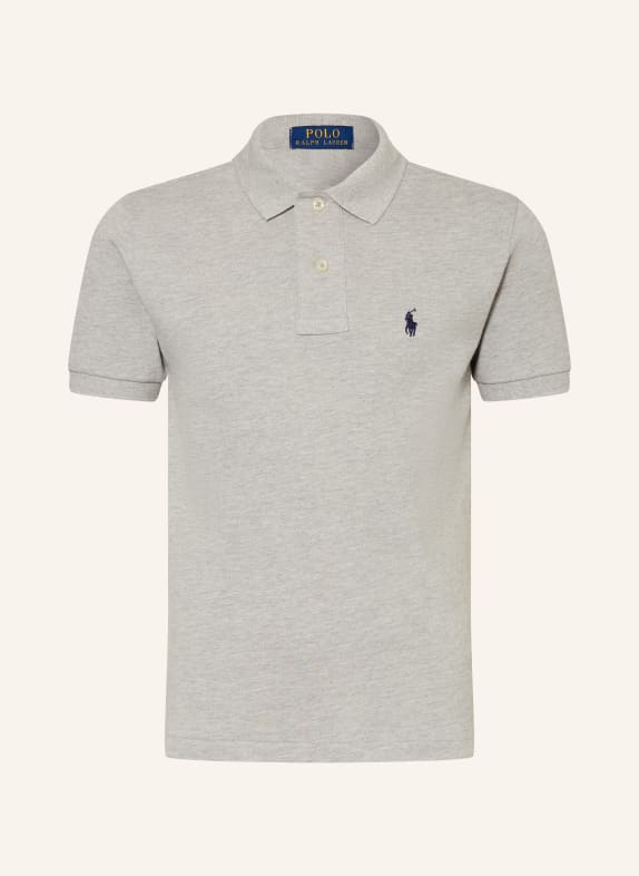 POLO RALPH LAUREN Piqué Polo Shirt, Classic Fit LIGHT GRAY