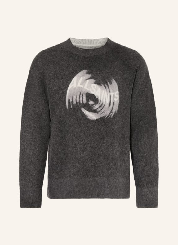 ALLSAINTS SPINNIN sweater with alpaca DARK GRAY / CREAM / GRAY